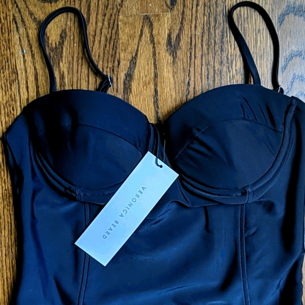 Veronica Beard Bridge Swimsuit in Black, Size S